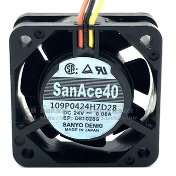 SanAce40 24V 0.08 A 109P0424H7D28 40 mm CNC stroja ventilator z zaznavanje alarm FANUC hladilni ventilator