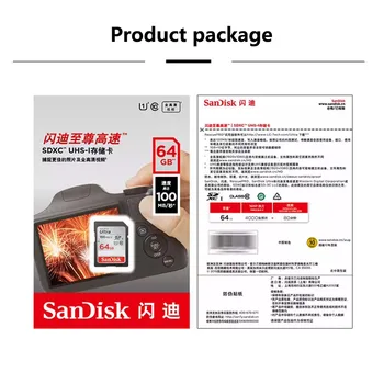 SanDisk Original High Speed Pomnilnik Kartice Do 80MB/S Ultra SDHC/SDXC 32GB 64GB 128GB SD Kartico 16GB Za Kamere