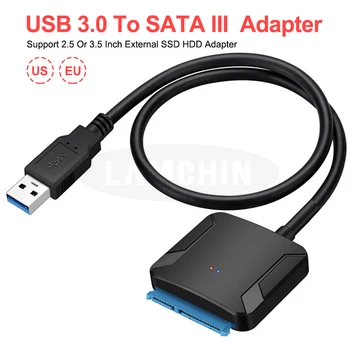 Sata na USB Kabel, USB 3.0, da Sata Adapter Pretvori Kabel Podpira Vse za 2,5 ali 3,5 Sata HDD SSD Adapter za Trdi Disk USB 3.0 Z UASP