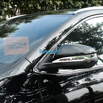 Senzeal 2PCS ABS Chrome Rearview Strani Ogledalo Kritje Trim Trakovi, Emblemi, Primerni za Toyota Highlander 2016 2017 2018 2019