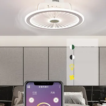 Smart stropni ventilator, lučka z lučmi daljinski upravljalnik luči, stropni ventilator svetilke 50 cm z APP nadzor spalnica dekor nova