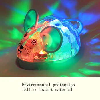 Srčkan LED Električni Miško Toy Model Projekciji Barve Svetlobe, Glasbe, Petja Teči Drsne Skupaj Zanimivih Živali Model Otrok darilo igrače