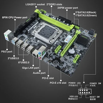 Stavbe kot nalašč računalnik HUANANZHI Mikro-ATX X79 LGA2011 motherboard CPU Intel Xeon E5 2640 V2 pomnilnik 8G(2*4G) DDR3 REG ECC