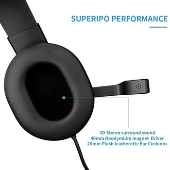 Stereo Gaming Slušalke Za PS4 PC 3,5 mm Žično Nad Glavo Igralec Slušalke Z Mikrofon Nadzor Glasnosti Igra Slušalke