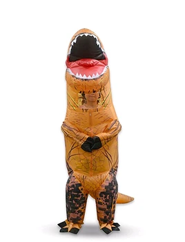 T REX Razstrelili pustna Maskota Cosplay Kostum za Odrasle Napihljivi Dinozaver Fancy Oblačenja Noša Stranka obleko Karneval Cosplay
