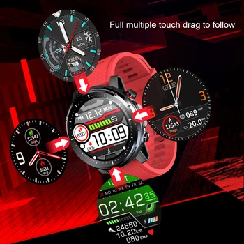 T-VICTER 360*360 370MAH Baterije Bliskavico Šport Pametno Gledati Moške EKG Fitnes Tracker Glasbe PK L5 L9 Smartwatch IP68 Vodotesen
