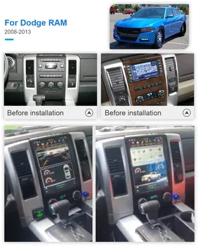 Tesla Zaslon Za Dodge RAM 1500 2500 2008 2009 2010 2011 2012 2013-2019 Android Player, GPS Enota Auto Audio Stereo Radio Snemalnik