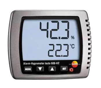 Testo 608-H2 Vlažnost Dewpoint Temp Higrometer rosišče Meter Teste LED Alarm 0560 6082