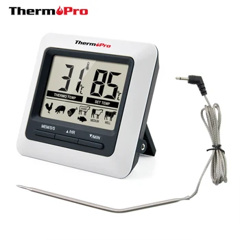 ThermoPro TP04 Velik LCD Digitalni Kuhinja Hrane, Kuhanje Mesa Termometer za BBQ Žar Pečica Kadilec