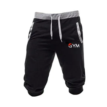 Tiskanje Moških Koleno Dolžina Sweatpants Vrh Kakovosti Hip Hop Fitnes Vrvico hlače Novo Poletno Vroče Prodajo nove Priložnostne hlače