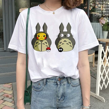 Totoro Duha Proč majica Studio Ghibli femme Japonskih risank Anime ženske tshirt Harajuku Ms. T-shirt Poletje T-shirt majica s kratkimi rokavi