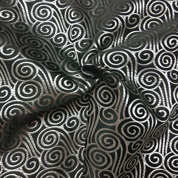 Trandition Črna Srebrna Japonski Slog Srečen Oblak Jacquardske Brocade Tkanine 50x72cm Cvetlični Jacquardske Oblačila Kostum mozaik