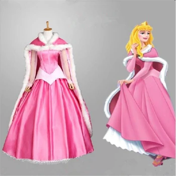 Trnuljčica Princesa Aurora Luksuzni Fantasy Odraslih Obleko Cosplay Kostum Za Noč Čarovnic, Božič Stranka Ženska Seksi Plašč Obleka Komplet