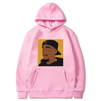 Tupac Shakur 2Pac Modni pulover s kapuco Moških Ohlapen Pulover Hoodie Jeseni Dolg Rokav Priljubljena Hoodies Pogrešam 2Pac.Hip Hop Runo Kapuco