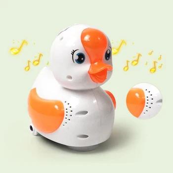 Univerzalni Rotacijski O Jajc Gos s Svetlobo, Glasbo, Igrače za Otroke Smešno Električni Živali Izobraževalne Igrače za Otroka Darilo