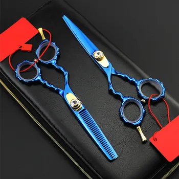Upscale Strokovno japonska 440c 6 inch bambusa las škarje za rezanje barber ličila makas redčenje frizerske škarje, škarje za