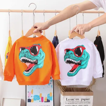 VFOCHI 2019 Dekleta Sweatshirts Jeseni Dinozaver Vzorec Otrok Dolgimi Rokavi Majica Otroci Oblačila Vrhnja Fant Dekleta Sweatshirts