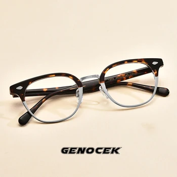 Vintage Acetat Optičnih Očal Okvir Moški Ženske Luksuzne Blagovne Znamke Kratkovidnost Recept Ročno Očala Okvir 2020 Nova Očala