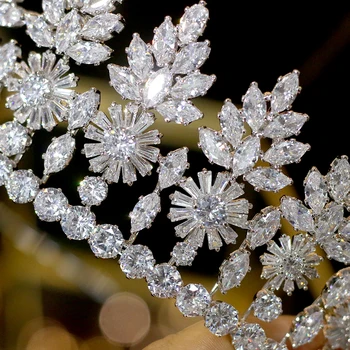 Visoka kakovost poročni dodatki za lase sijoče kristalno poroko tiara nevesta Evropski las band Tiaras krono