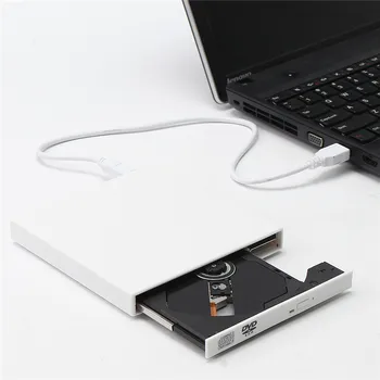 Visoka Kakovost USB 2.0 Prenosni Ultra Slim Zunanje Reže-in DVD-RW, CD-RW, CD-DVD-ROM Predvajalnik Pogon Pisatelj Rewriter Gorilnik za PC