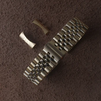 Visoka Kakovost Watchbands Za blagovno Znamko ročno uro moški ženska Watch traku 13mm 17 mm 18 mm 19 mm 20 mm 21 mm 22 mm Metulj Sponke Srebrna