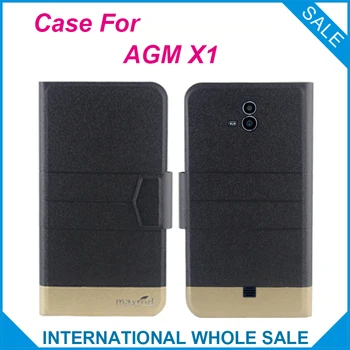Vroče! AGM X1 Primeru Nov Prihod 5 Barv Tovarne Neposredno Flip Usnje Izključno Primeru Za AGM X1 mobilnega Telefona Vrečko S Kartico Žep