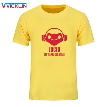 Vroče igre PAZI DJ LUCIO spretnost logotip priting Gane navijači majica s kratkimi rokavi različnih barv bombaž svoboden plus velikost oblačila