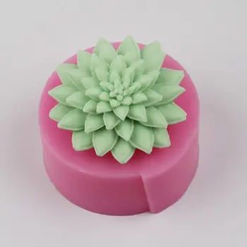 Vroče Lotus flower 3D Sveča plesni silikona, fondat torto plesni obliki Gline plesni Soli, carving plesni