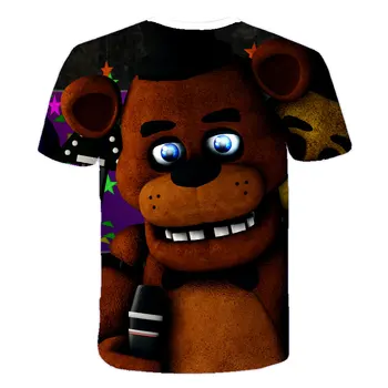 VROČE!Pet Noči na Freddy je Igra Vzorec Kratek Rokav Luštna dekleta T-shirt 3D Tiskanje Smešno otroška Oblačila