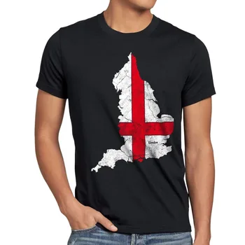 Vroče Prodaje Novih moška T Majica Angliji Flagge Herren T-Shirt London, združeno KRALJESTVO Velika Britanija GB Nogomet Zastavo Fussball Em Smešno O Neck Majica s kratkimi rokavi