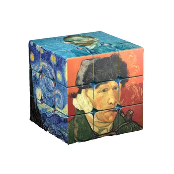 Vroče Prodajo Vesel Božič 3x3x3 Čarobno Hitrost Kocka 3x3 uv tisk kocka PhotoCube meri zbiranje cubo magico za darilo Otrok