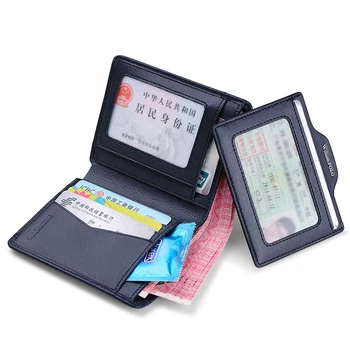 WILLIAMPOLO Moške Denarnice slim Imetnik Kreditne Kartice Bifold Pravega Usnja mini Multi Card Primeru Reže Cowhide Usnje Denarnice PL292