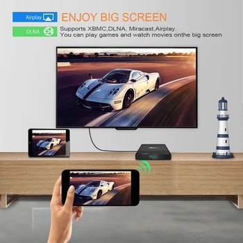 X96 Zraka Smart TV Box Amlogic S905X3 4GB 32GB 64GB Android 9.0 TV BOX 2.4 G&5G WIFI 1080P 8K 4K Set Top Box za podporo Plex X96MAX
