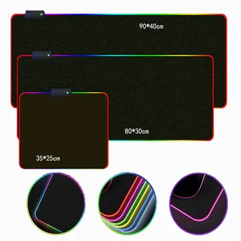 XGZ DIY po Meri Velikih RGB Mouse Pad Črnim Robom Računalniški Mizi Hitrost Naravne Gume Non-slip XXL Okrasite Vaš