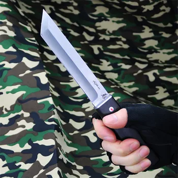 XUANFENG Samurai nož prostem nož visoko trdoto prenosni preživetje naravnost nož taktično vojske nož spredaj kampiranje EOS orodje