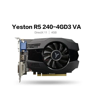 Yeston R5 240-4G D3 VA Grafična Kartica DirectX 11 Video Kartica 4GB/64Bit 133Hz 2 Faza Nizko Porabo Energije GPU