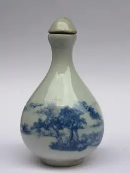 YIZHU CULTUER UMETNOSTI Zbirajo Stari Kitajski Famille rose Porcelana Slikarstvo Krajine Snuff Steklenico Dekoracijo Darilo
