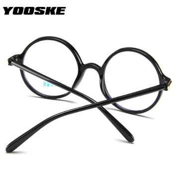 YOOSKE Krog Očal Okvir Moških Anti Modra Svetloba Očala Ženske Očala Roza Optična Očala Okvir Pregleden Objektiv