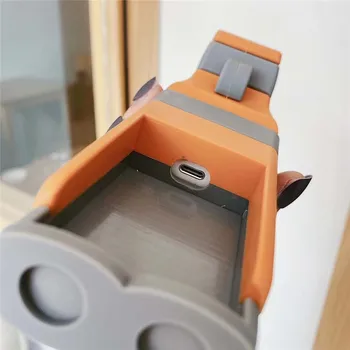 Za Airpods Pro 3D Cartoon Pištolo Igrača Čepkov Primeru za Airpods 1 2 3 Smešno Pištolo Brezžične Slušalke Pokrov za Polnjenje Box