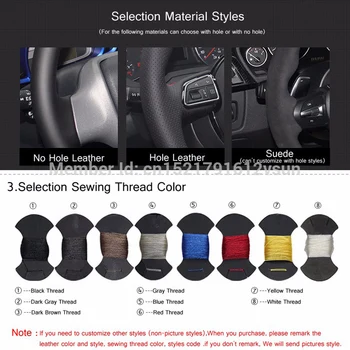Za Benz C200 AMG Visoko Kakovostnih Ročno sešijejo Anti-Slip Črno Usnje Črna Antilop Črno Nit DIY Volan Pokrov