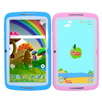Za otroke zgodaj izobraževalne učenje 7inch M755 Otroci Tablet PC 1GB+8GB RK3126 Quad Core Darilo silikona primeru Android 7.1 1024*600