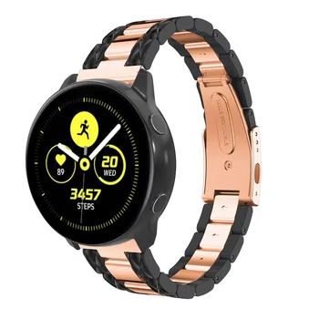 Za Samsung Galaxy Watch Aktivno 40 mm Watch Trak 20 mm, iz Nerjavnega Jekla Smolo Manšeta Trak za Garmin Vivoactive 3/2 Ticwatch