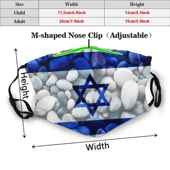 Zastavo Izrael - Kamenje Tiskalni Stroj Filter Proti Prahu Usta Masko Države, Države, Naroda, Narodov, Narodnosti In Državljanstva