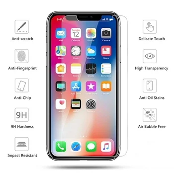 Zaščitnik zaslon Za iPhone 11 Pro XS MAX Kaljeno Steklo Ecran Za iPhone XR XS X 8 7 6s Plus Zaslon Zaščita Cristal Templado