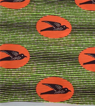 Zelena Afriške Natisnjeni Šifon Tkanine Ne Pregleden Poliester Materiala Šifon Tekstil 5 Metrov