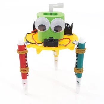 Zgodnje Učenje DIY Doodle Robot Tehnologije Male Izume, Izobraževalne Igrače za Otroke Osnovnih in Srednjih Znanost Eksperiment