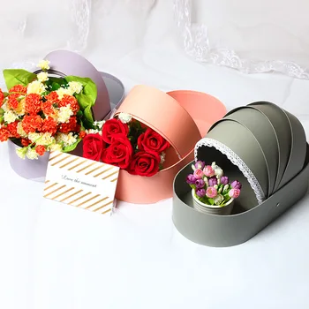 Zibelka Oblikovan Papir Cvet Polje Šopek Vedro Valentinovo Rose Cvetlični Darila Prisotna Pakiranje Polje Baby Tuš DIY Odlikovanja
