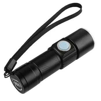 ZK20 LED Svetilka Mini USB za Polnjenje CampingTorch EOS Flashlamp Svetilka Zasilne Luči Zoomable Vgrajeno Baterijo