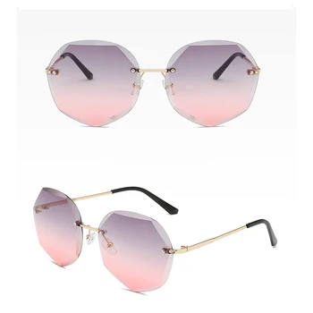 ZUEE 2020 Lady sončna Očala Moda Rimless Ženske sončna Očala Ocean Barve Modno Oblikovanje Letnik Zlitine Okvir Klasičnih Odtenek Očala