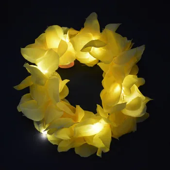 Žareče Garland svate Krono Cvet Glavo LED Luči Božič Neon Venec Dekoracijo Svetleče Lase Venci Hairband